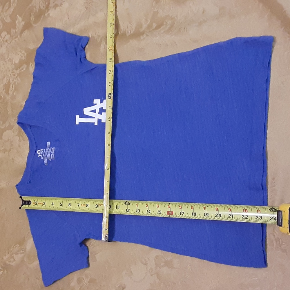 LOS ÁNGELES DODGERS BASEBALL TEAM BEAUTIFUL TOP Size XL GIRLS Color Blue and Whi